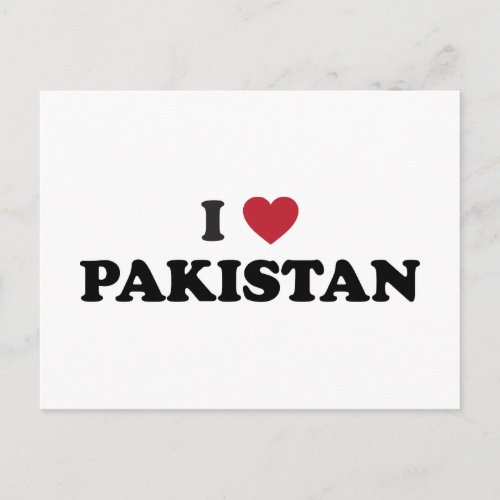 I Love Pakistan Postcard