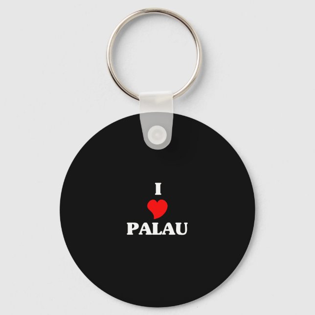 I Love Palau Keychain (Front)