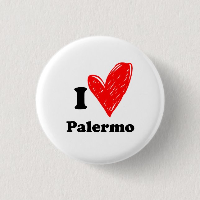 I Love Palermo Button (Front)