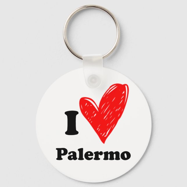 I Love Palermo Keychain (Front)