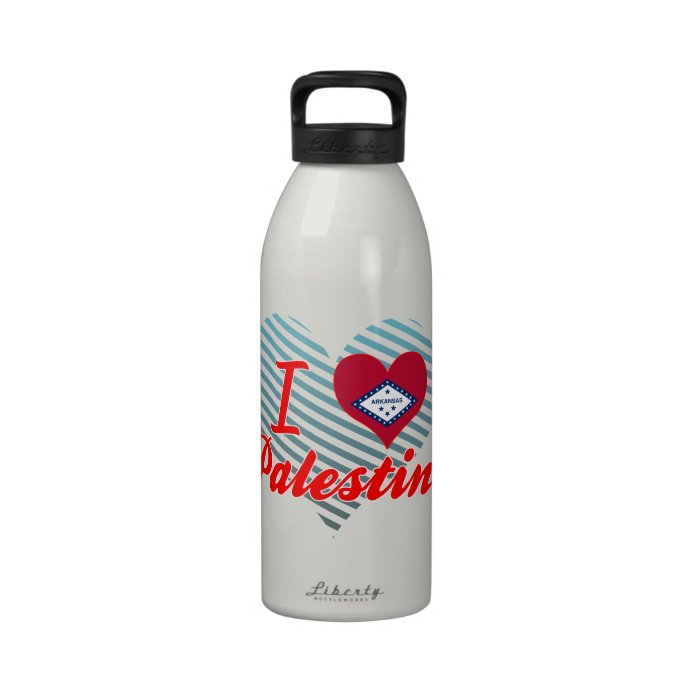 I Love Palestine, Arkansas Reusable Water Bottles