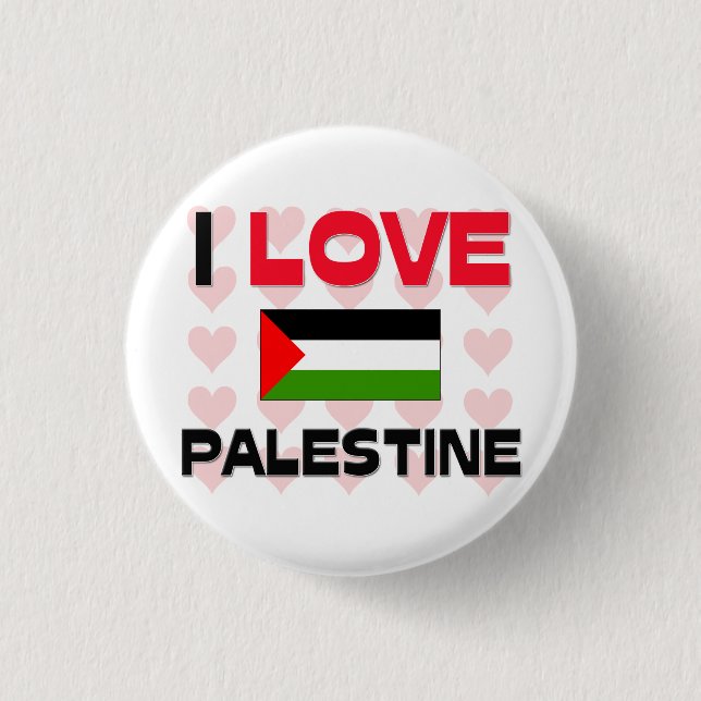 I Love Palestine Button (Front)