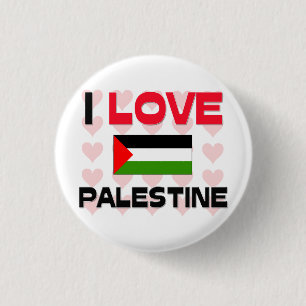 I Love Palestine Button