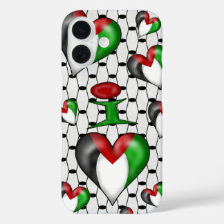 I love Palestine I Heart Palestine iPhone 16 Case