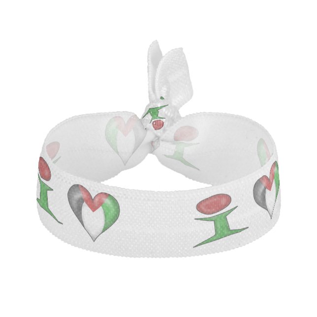 I love Palestine I Heart Palestine Hair Tie (Front)