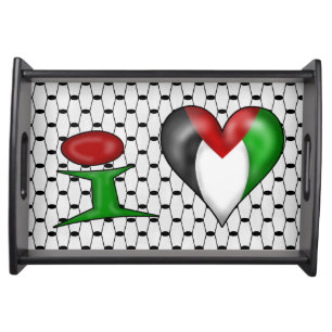 I love Palestine I Heart Palestine Serving Tray