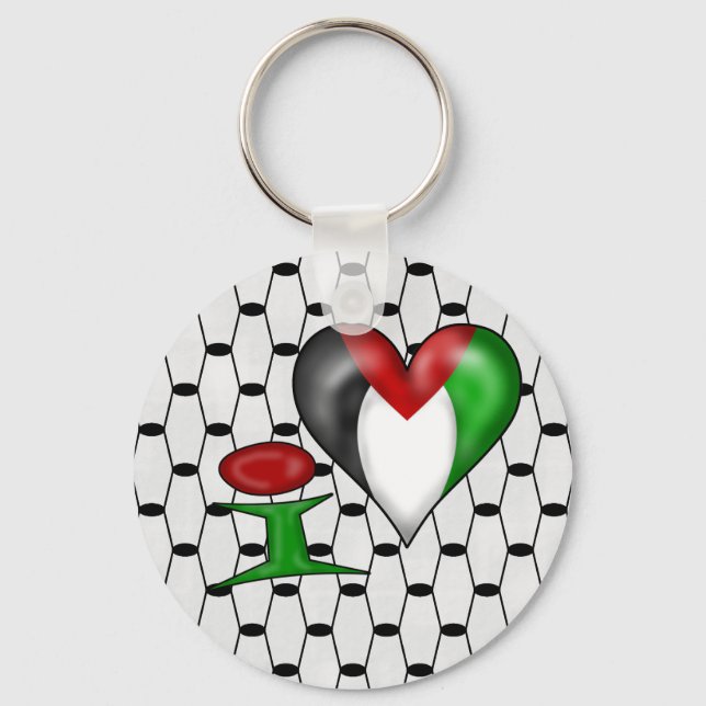 I love Palestine Keychain (Front)
