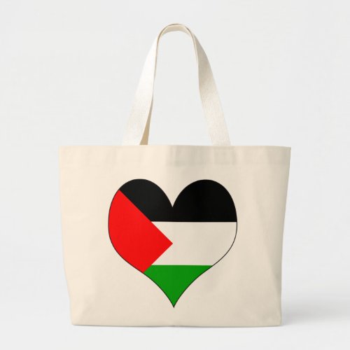 I Love Palestine Large Tote Bag