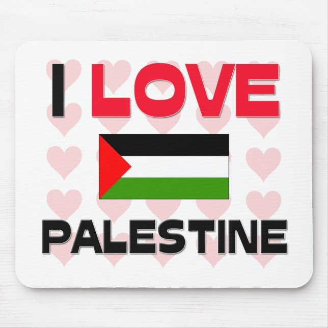 I Love Palestine Mouse Pad (Front)