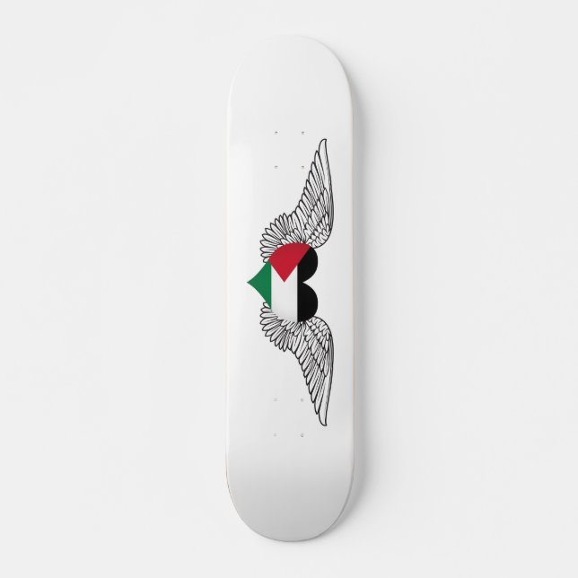 I Love Palestine -wings Skateboard Deck (Front)