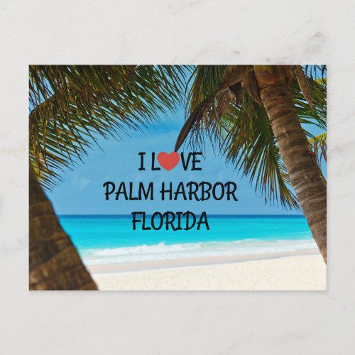 I Love Palm Harbor Florida Postcard