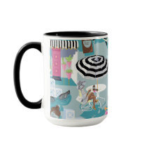 I Love Palm Springs Retro Resort 15 oz. Coffee Mug