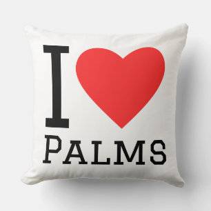 I love palms throw pillow