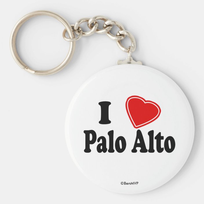 I Love Palo Alto Keychain