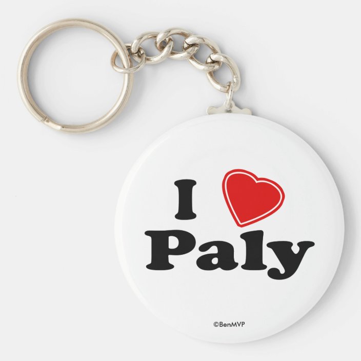 I Love Paly Key Chain