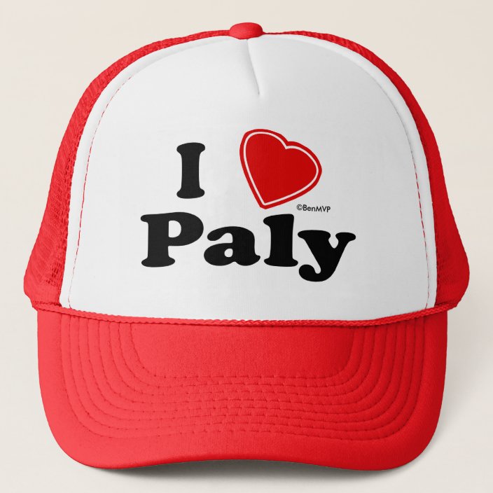 I Love Paly Trucker Hat