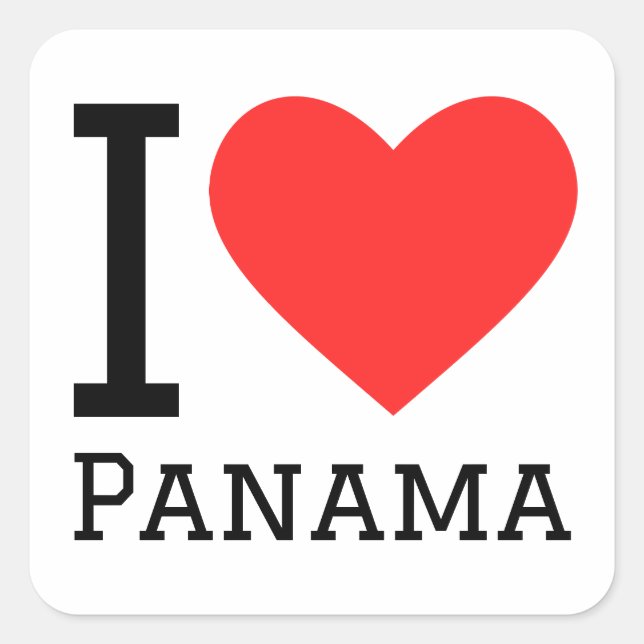 I love Panamá  Square Sticker (Front)