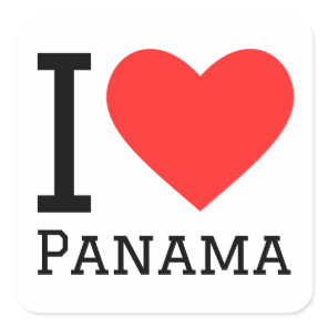 I love Panamá  Square Sticker