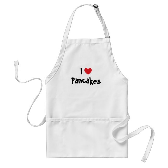 I Love Pancakes Adult Apron (Front)