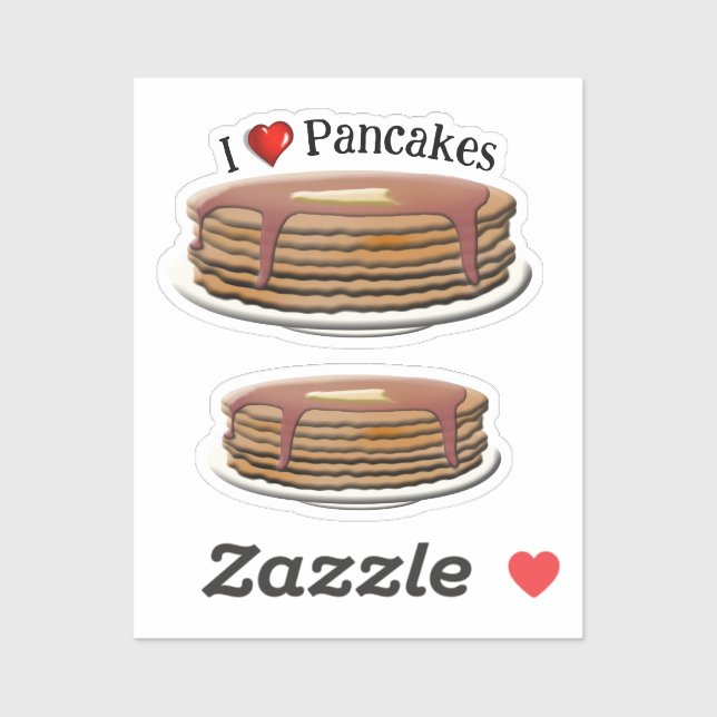 I Love Pancakes * Pancake Day Sticker (Sheet)