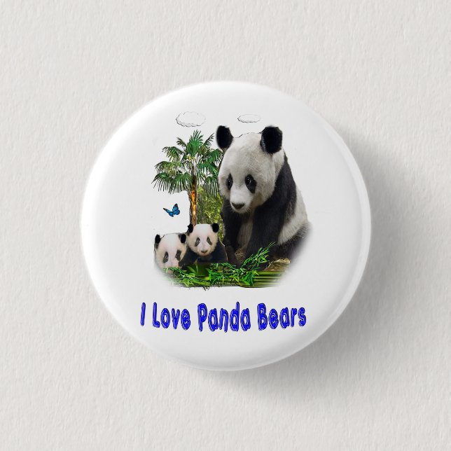 I love panda Bears Button (Front)
