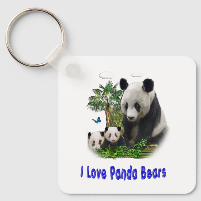 I love panda Bears Keychain (Front)