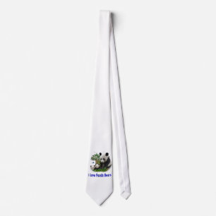 I love panda Bears Neck Tie