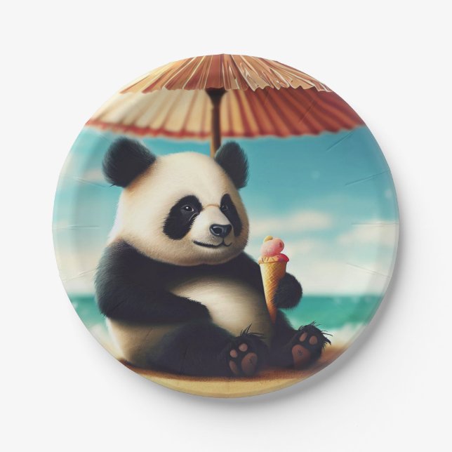I love panda Bears Paper Plates (Front)