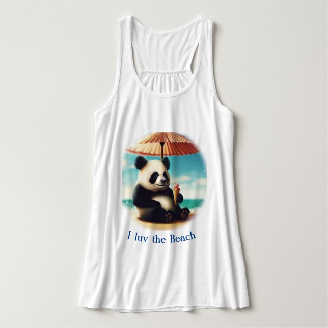 I love panda Bears Tank Top (Design Front)