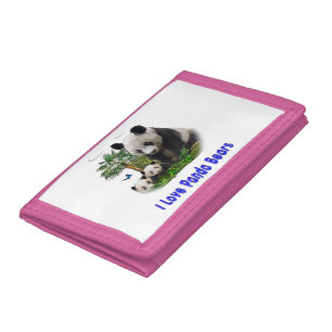 I love panda Bears Tri-fold Wallet