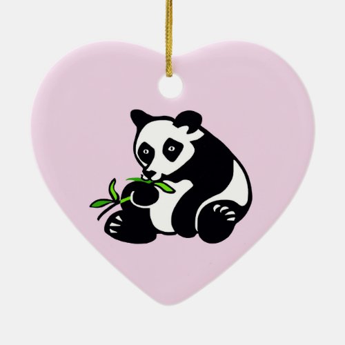 I love PANDA BEARS _ Wildlife _ Animal _ pink Ceramic Ornament