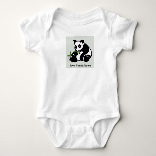 I love Panda Bears _ Wildlife _ Nature _animal Baby Bodysuit