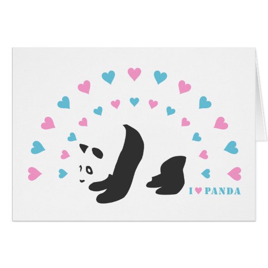 I Love Panda Cards (Front Horizontal)