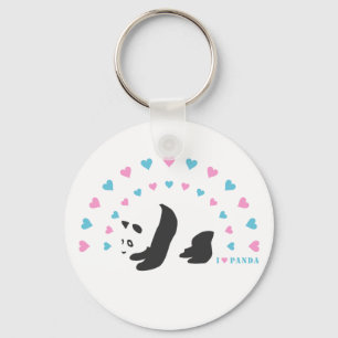 I Love Panda Keychain