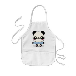 I Love Panda Kids' Apron