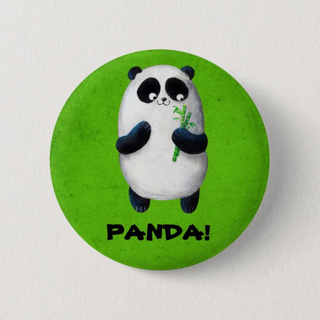 I love Panda Pinback Button (Front)