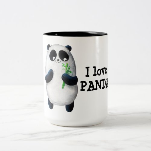 I love Panda Two_Tone Coffee Mug