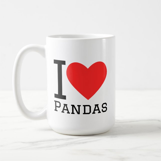 I love pandas coffee mug (Left)