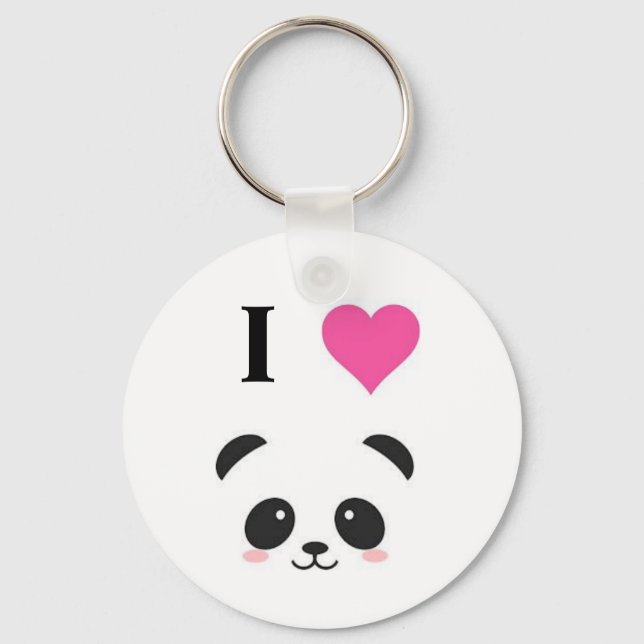 I love pandas keychain (Front)