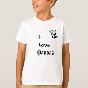 I Love Pandas Kids' Sweatshirt T-Shirt