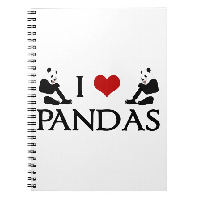 I Love Pandas Notebook (Front)
