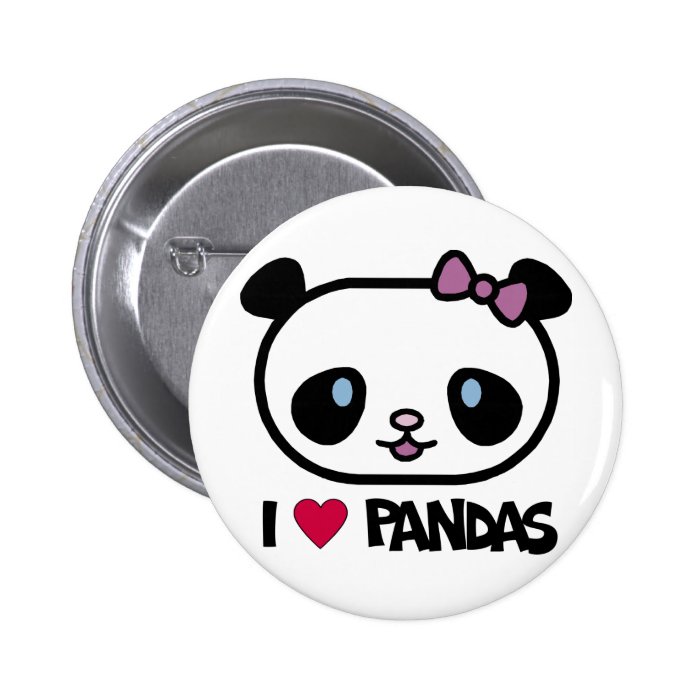 I Love Pandas Pin