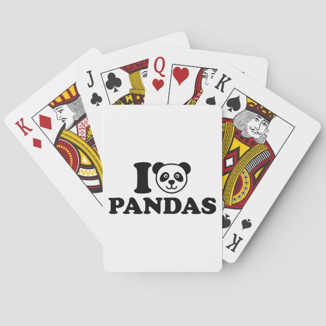 I love Pandas Poker Cards (Back)