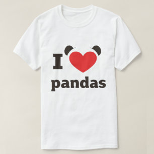I Love Pandas  T-Shirt