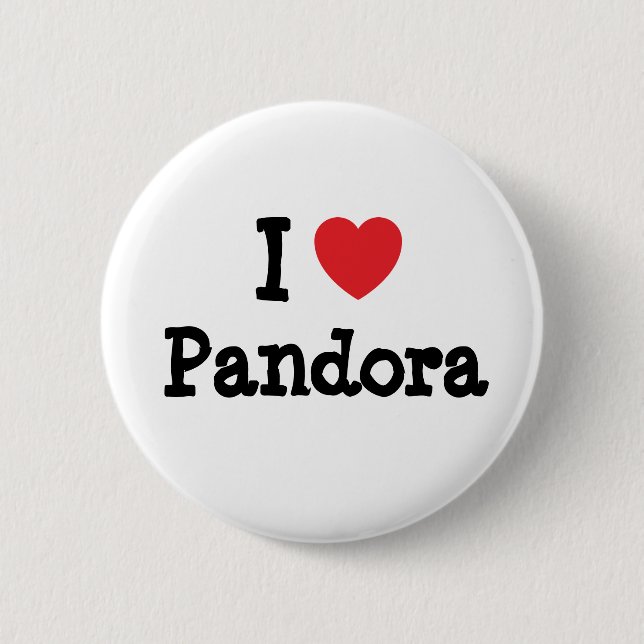 I love Pandora heart T-Shirt Pinback Button (Front)