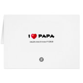 I LOVE PAPA/Oriental Chinese Gift for Dad (Back Horizontal)