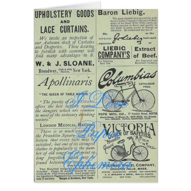 I Love Paper Ephemera Cards (Front)