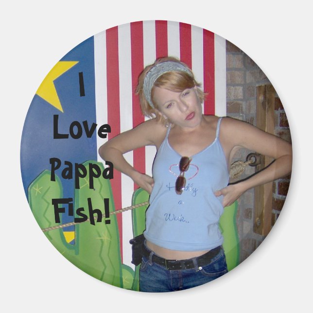 I Love Pappa Fish! Magnet (Front)
