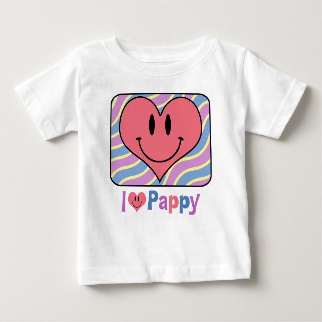 I Love Pappy Baby T-Shirt (Front)