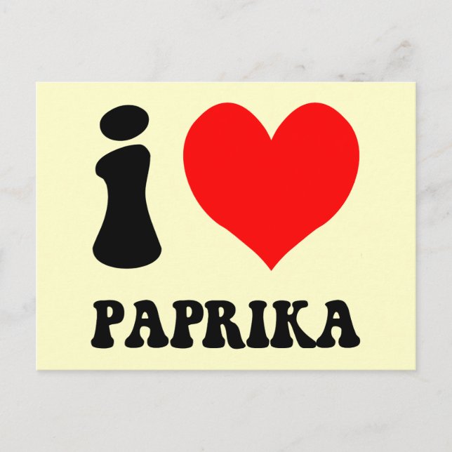 I love paprika postcard (Front)